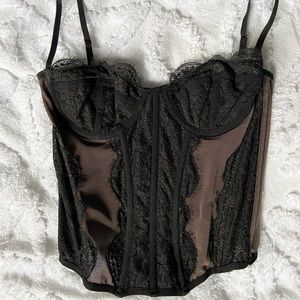 Black Lace Urban Outfitters Out From Under Modern Love Corset